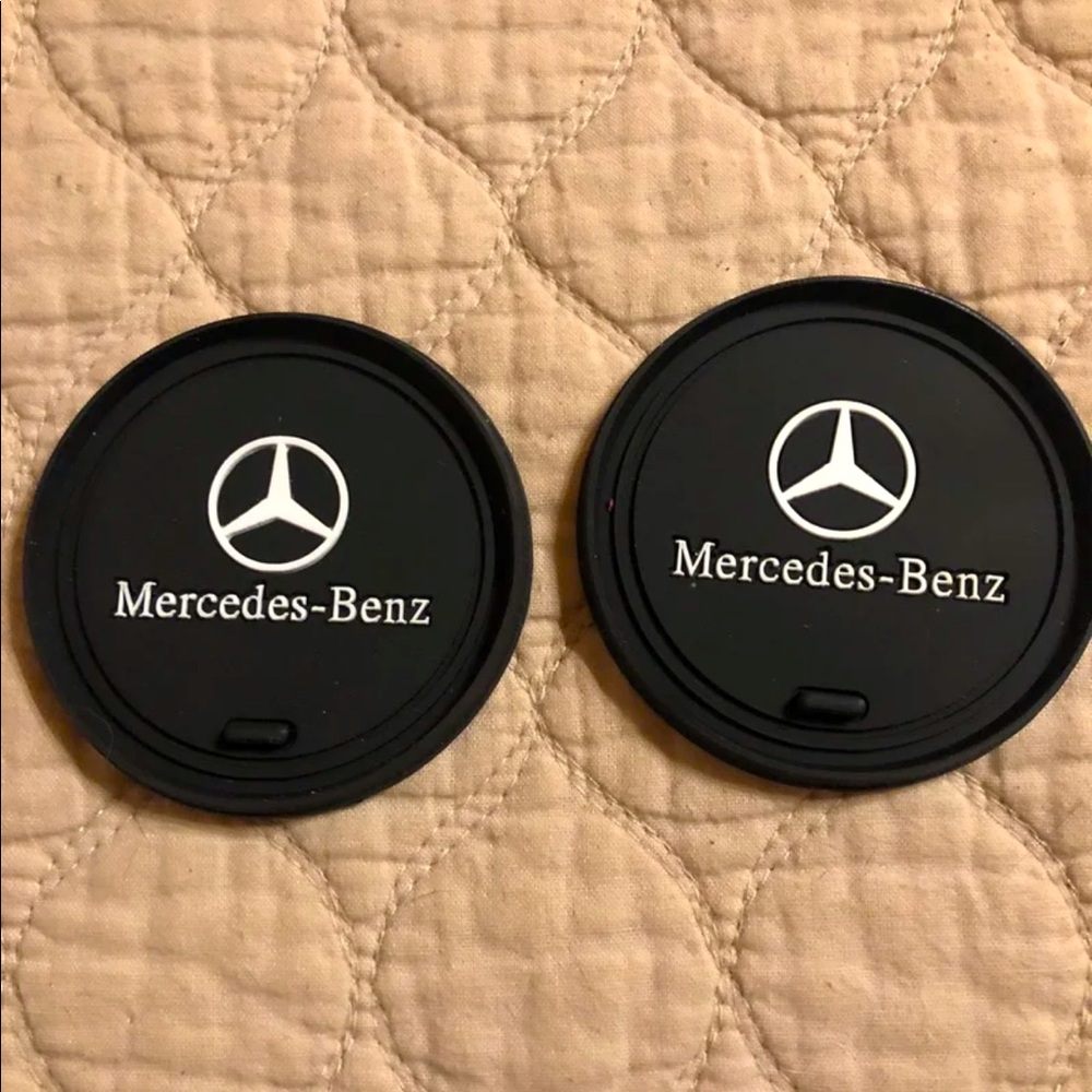 mercedes benz cup holder liner. Set of two